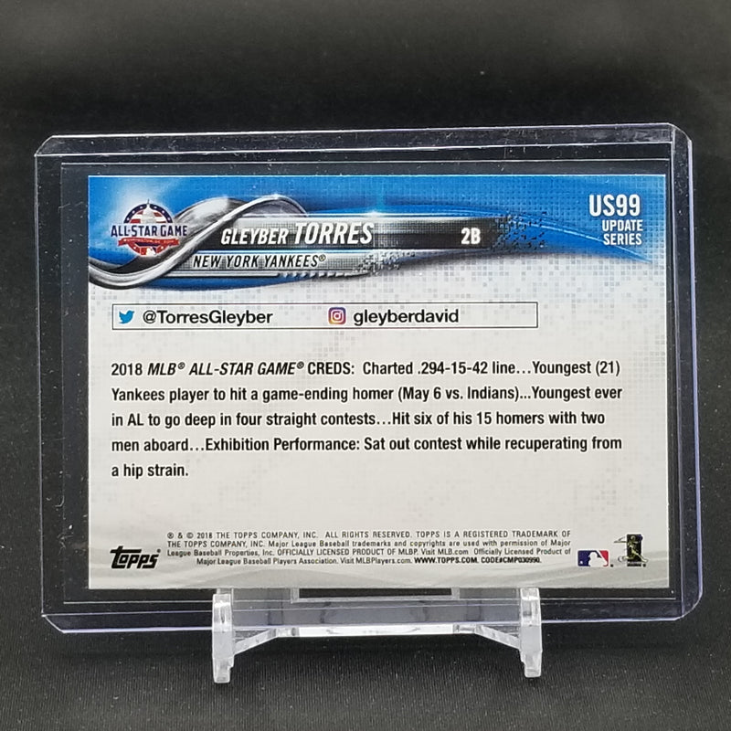 2018 TOPPS UPDATE SERIES - ALL-STAR GAME - G. TORRES -