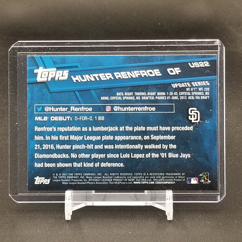 2017 TOPPS UPDATE SERIES - ROOKIE DEBUT - H. RENFROE -