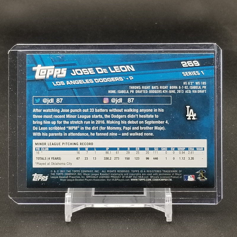 2017 TOPPS SERIES ONE - J. DeLEON -