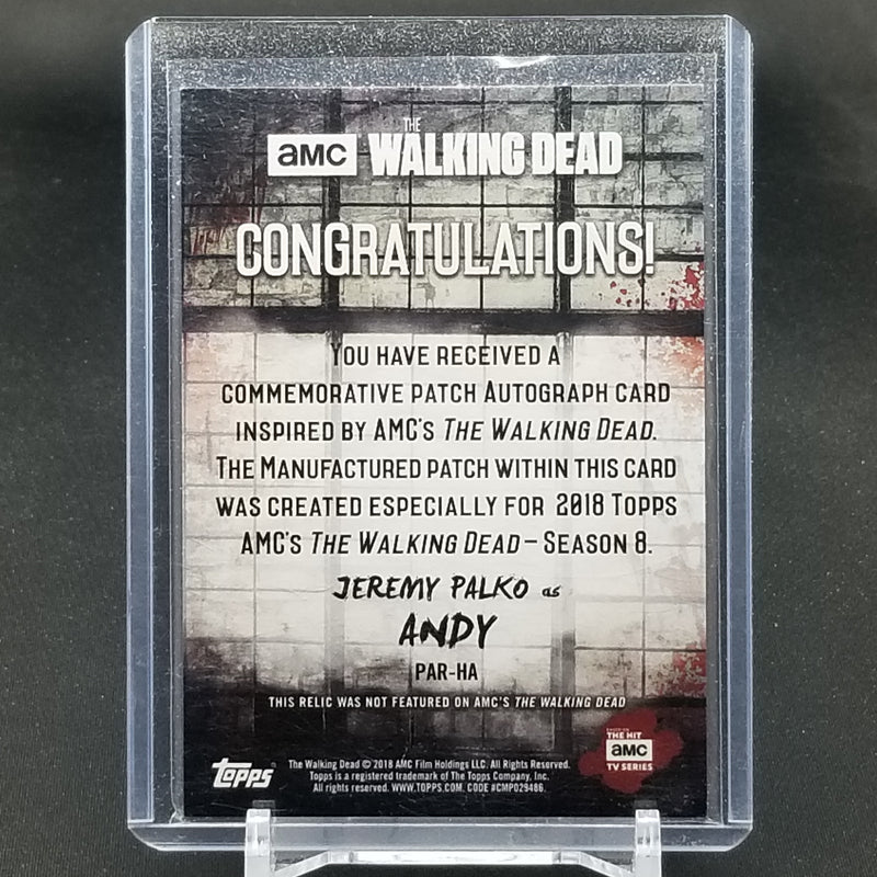 2018 TOPPS AMC TV SERIES - THE WALKING DEAD - J. PALKO AS ANDY -