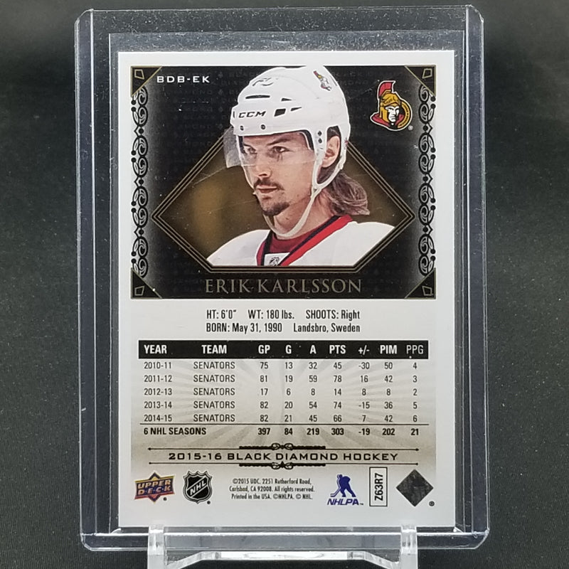 2015 UPPER DECK BLACK DIAMOND - E. KARLSSON - #BDB-EK - #'D/199
