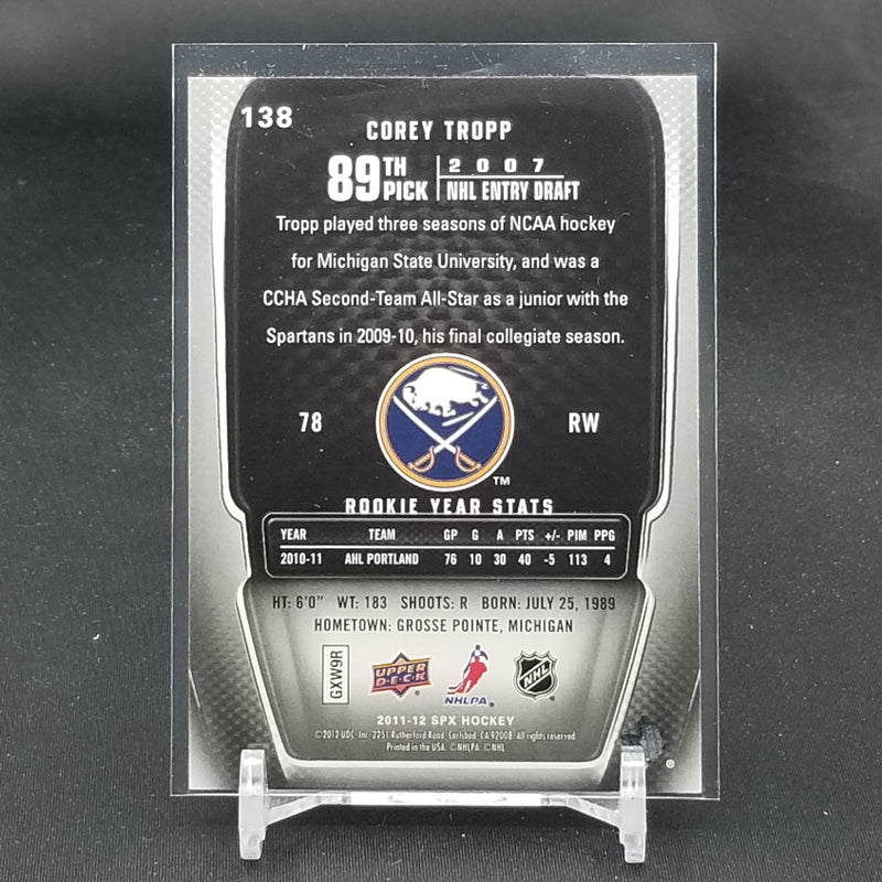 2011 UPPER DECK SPX - ROOKIE - C. TROPP -