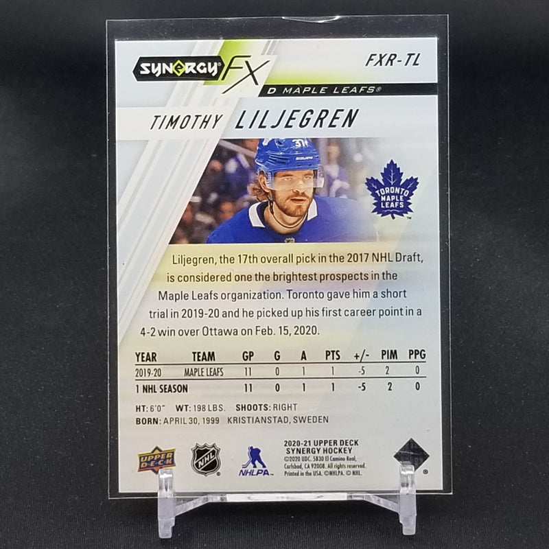 2020 UPPER DECK SYNERGY FX - T. LILJEGREN - PINK - #FXR-TL - #'D/349 - RC