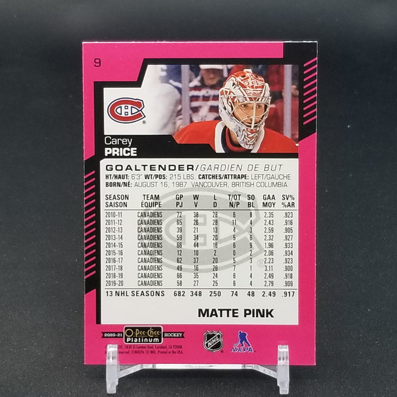 2020 UPPER DECK O-PEE-CHEE PLATINUM - MATTE PINK - SELECT PLAYER BELOW