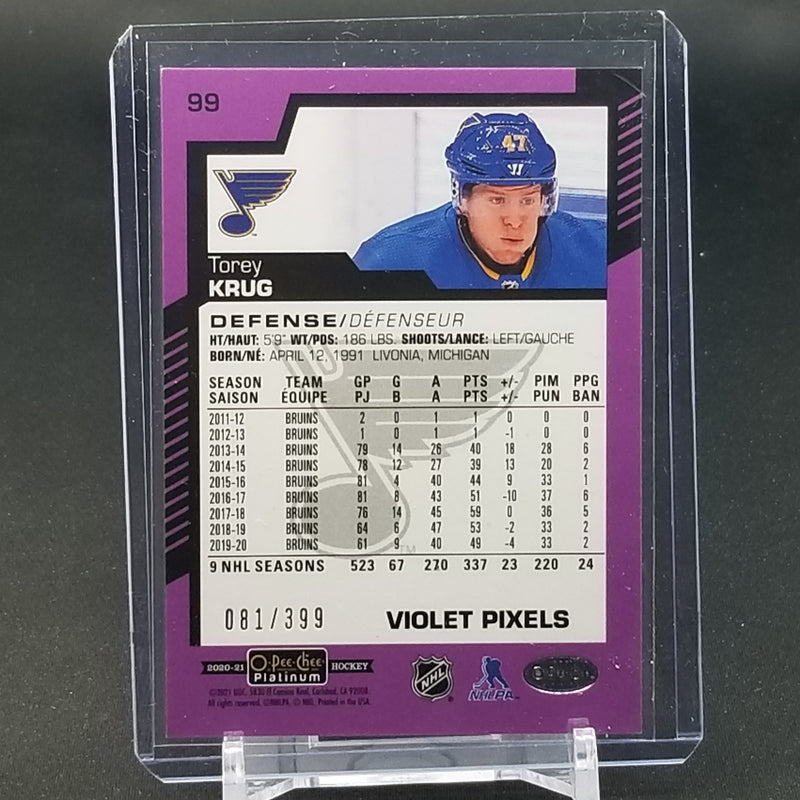 2020 UPPER DECK O-PEE-CHEE PLATINUM - VIOLET PIXELS - T. KRUG - #99 - #'D/399