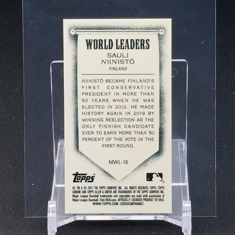 2021 TOPPS ALLEN & GINTER CHROME - MINI - J. TRUDEAU -