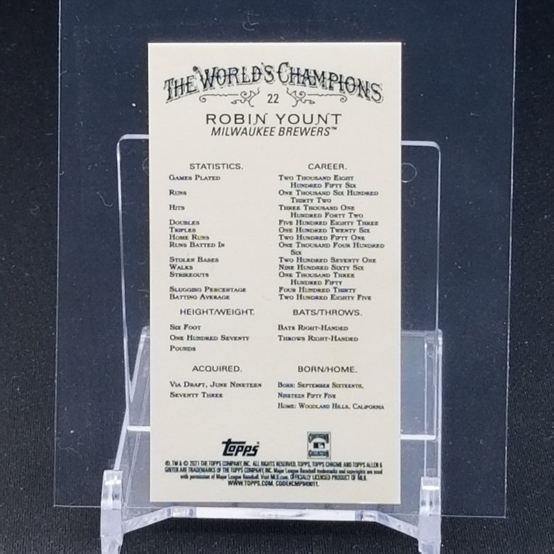 2021 TOPPS ALLEN & GINTER CHROME - MINI - R. YOUNT -