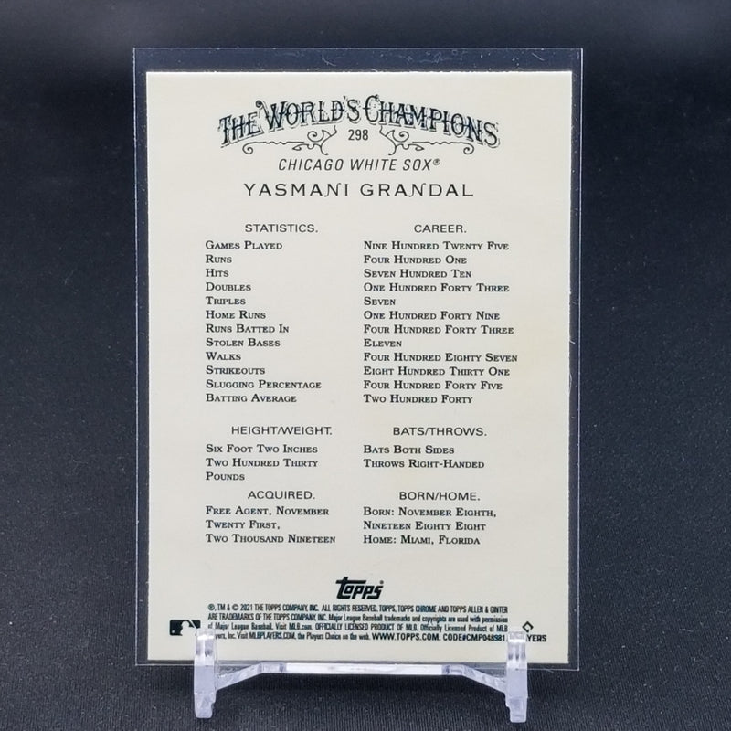2021 TOPPS ALLEN & GINTER CHROME - REFRACTOR - Y. GRANDAL -