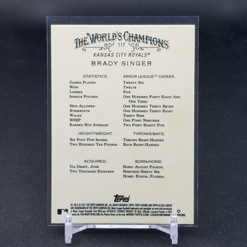 2021 TOPPS ALLEN & GINTER CHROME - B. SINGER -