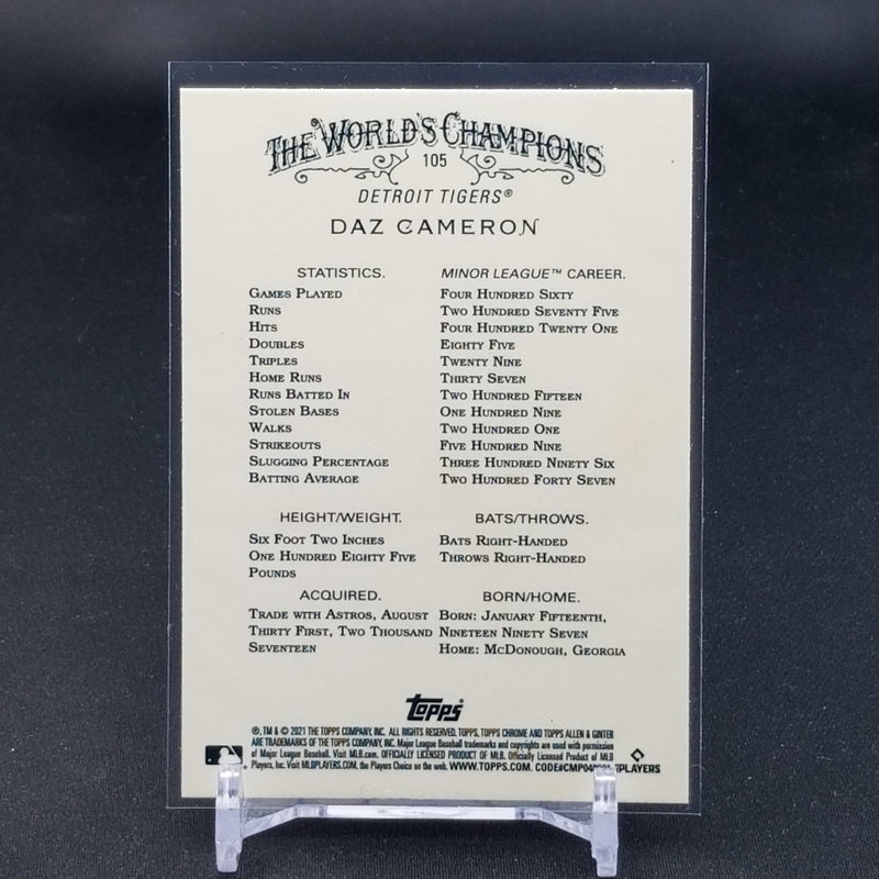 2021 TOPPS ALLEN & GINTER CHROME - D. CAMERON -