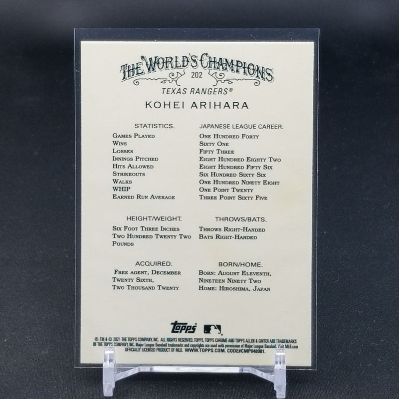 2021 TOPPS ALLEN & GINTER CHROME - K. ARIHARA -