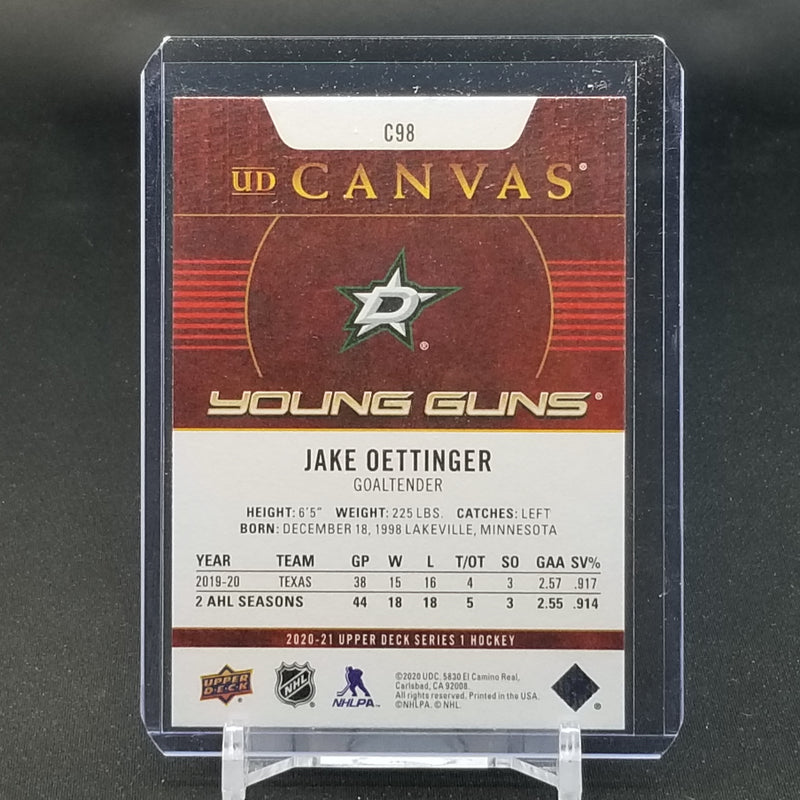 2020 UPPER DECK SERIES ONE - UD CANVAS - YOUNG GUNS - J. OETTINGER -