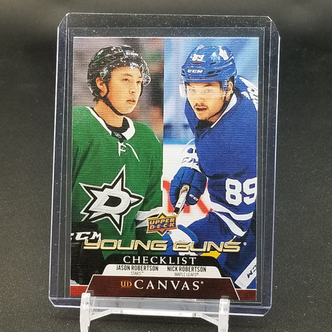 2020 UPPER DECK SERIES ONE - UD CANVAS - YOUNG GUNS CHECKLIST - J. ROBERTSON / N. ROBERTSON  - #C120 - RC