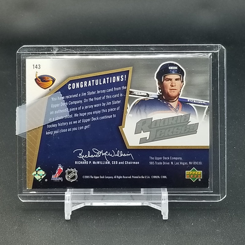 2005 UPPER DECK SPX - J. SLATER - #143 - #'D/1999 - RELIC - RC