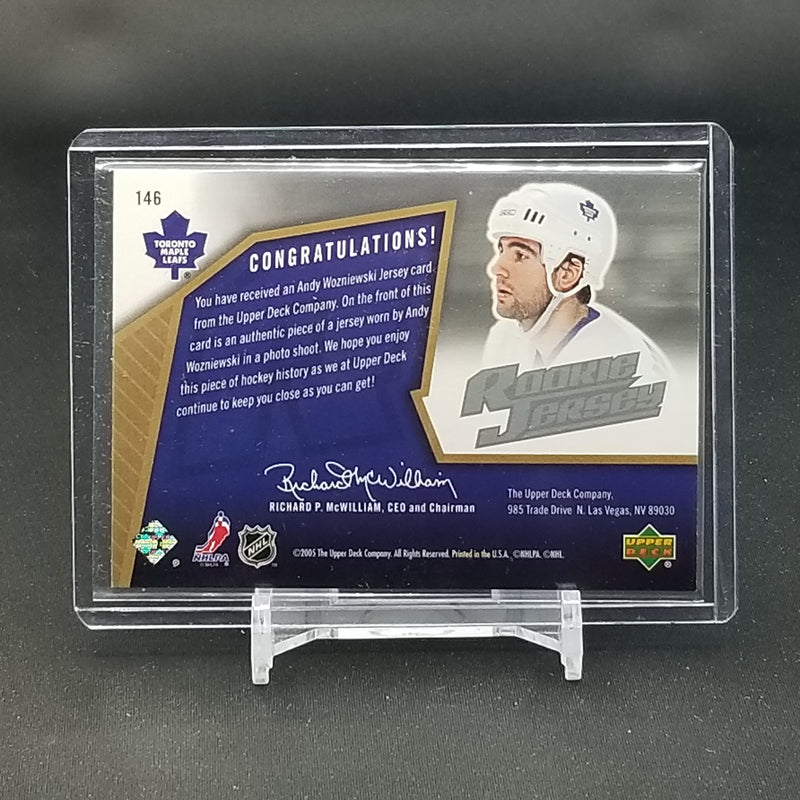 2005 UPPER DECK SPX - A. WOZNIEWSKI - #146 - #'D/1999 - RELIC - RC