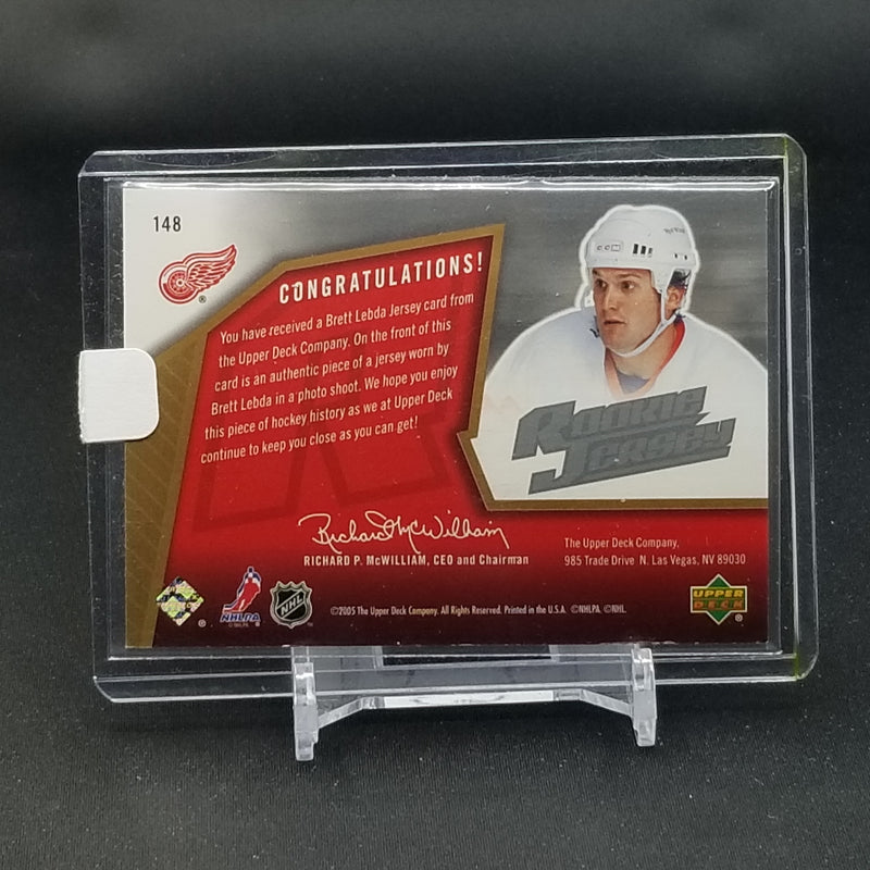 2005 UPPER DECK SPX - B. LEBDA - #148 - #'D/1999 - RELIC - RC