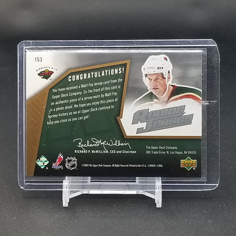 2005 UPPER DECK SPX - M. FOY - #153 - #'D/1999 - RELIC - RC