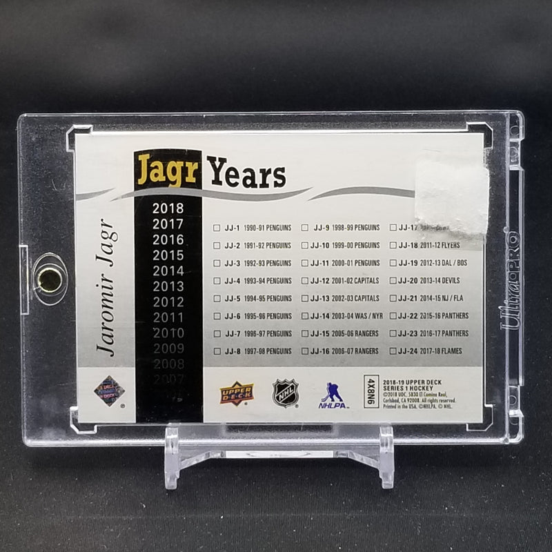 2018 UPPER DECK SERIES ONE - JAGR YEARS - CHECKLIST