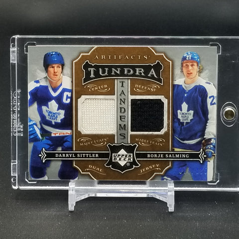 2007 UPPER DECK ARTIFACTS - TUNDRA TANDEMS - D. SITTLER / B. SALMING - #TT-SS - #'D/125 - DUAL RELIC