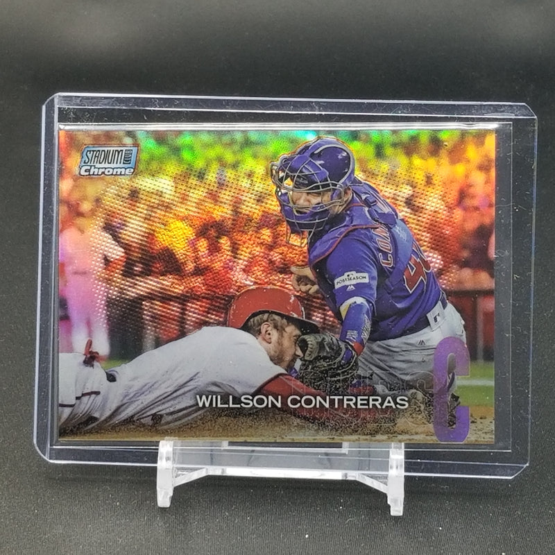 2018 TOPPS STADIUM CLUB CHROME - REFRACTOR - W. CONTRERAS -