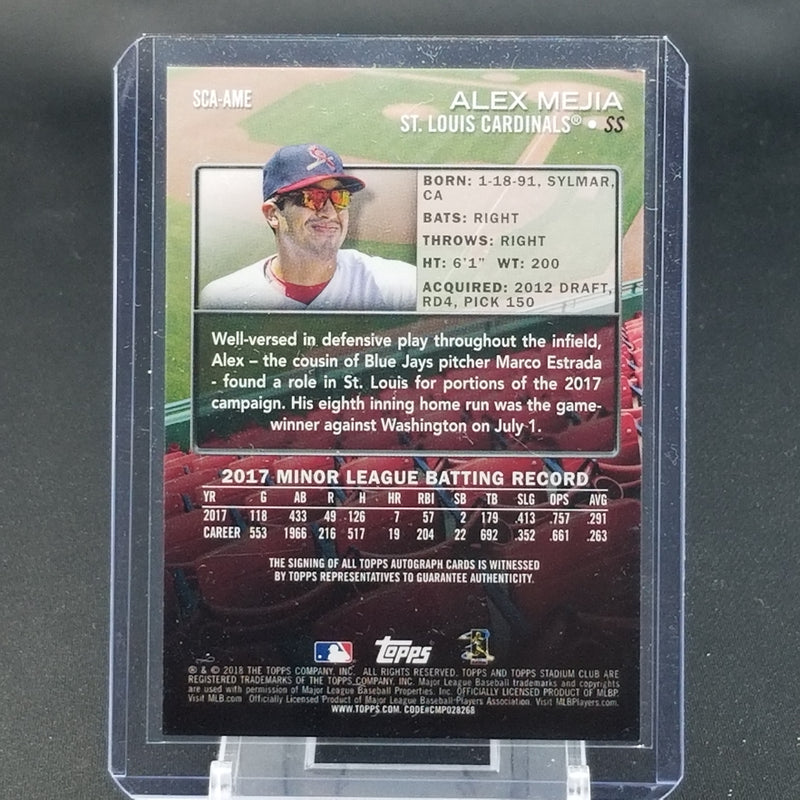 2018 TOPPS STADIUM CLUB - A. MEJIA -