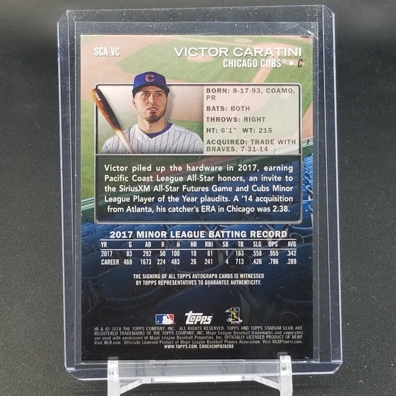 2018 TOPPS STADIUM CLUB - V. CARATINI -