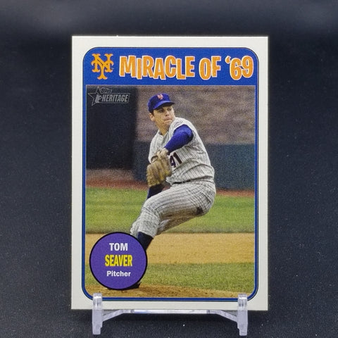 2018 TOPPS HERITAGE HIGH NUMBER - MIRACLE OF 69 - T. SEAVER - #MO69-TS