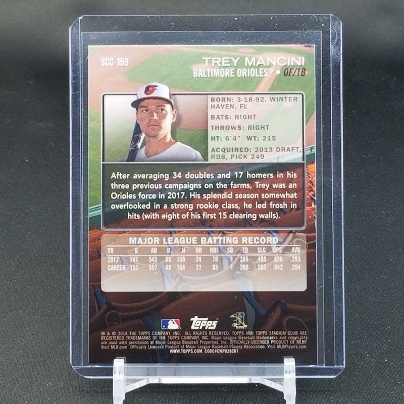 2018 TOPPS STADIUM CLUB CHROME - T. MANCINI -