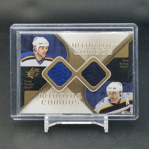 2007 UPPER DECK SPX - WINNING COMBOS - D. WEIGHT/ P. KARIYA - #WC-WK - DUAL RELICS