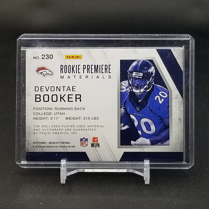 2016 PANINI ABSOLUTE - ROOKIE PREMIERE MATERIALS - D. BOOKER - #230 - #'D/499 - TRIPLE RELIC - AUTOGRAPH - RC