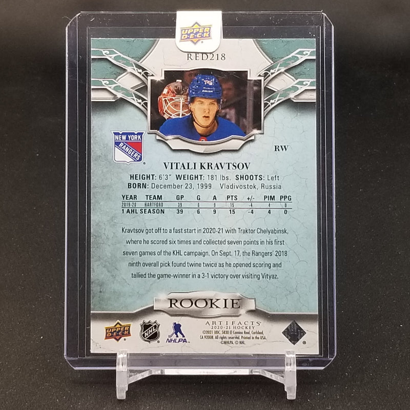 2020 UPPER DECK ARTIFACTS - V. KRAVTSOV - #RED218 - #'D/999 - RC
