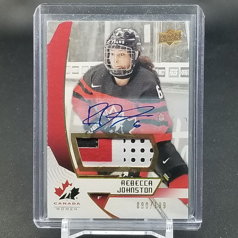 2019 UPPER DECK TEAM CANADA WOMEN - R. JOHNSTON - #40 - #'D/199 - RELIC - AUTOGRAPH