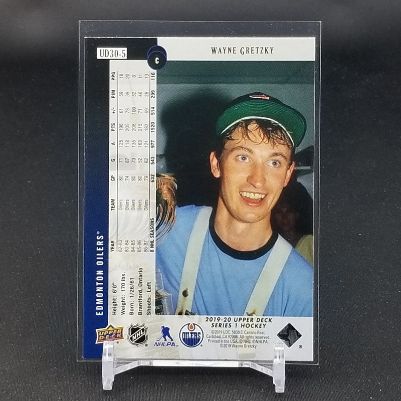 2019 UPPER DECK SERIES ONE - 30 YEARS OF UPPER DECK - W. GRETZKY -