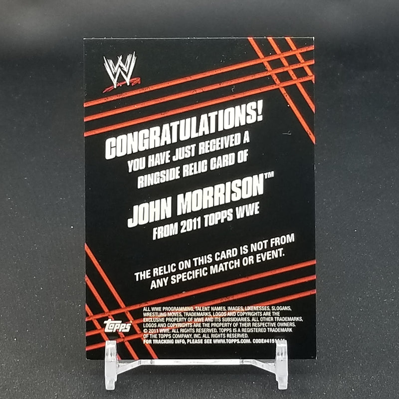 2011 TOPPS WWE - RINGSIDE RELICS - JOHN MORRISON - RELIC