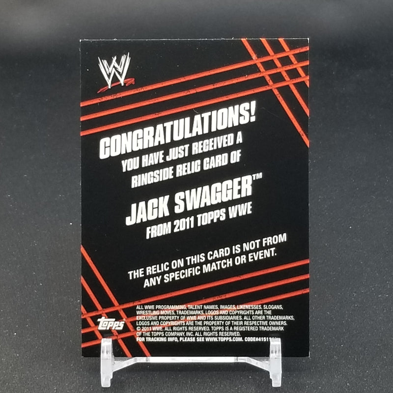 2011 TOPPS WWE - RINGSIDE RELICS - JACK SWAGGER - RELIC