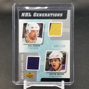 2006 UPPER DECK SERIES ONE - NHL GENERATIONS - DUAL JERSEY CARD - B. GUERIN / D. BROWN - #62-GB - #'D/100 - DUAL RELIC