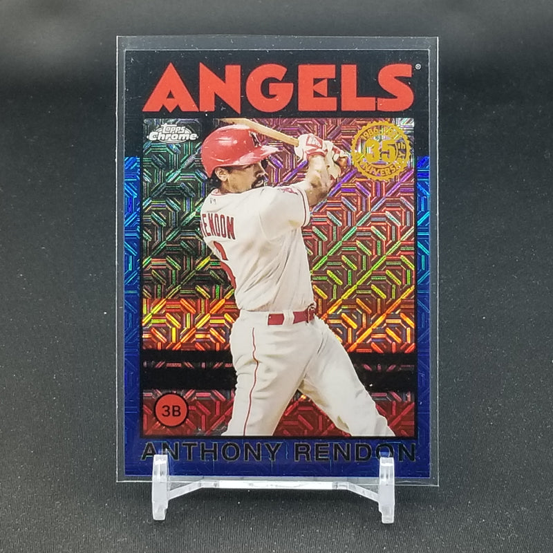 2021 TOPPS CHROME - 35TH ANNIVERSARY - BLUE MOJO REFRACTOR - A. RENDON - #86TC-16 - #'D/150