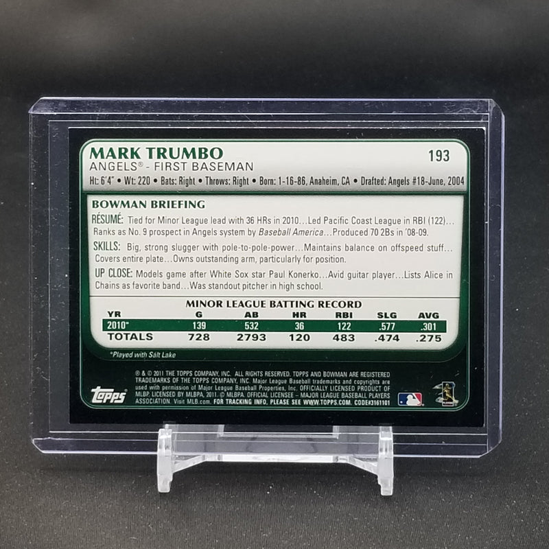 2011 TOPPS BOWMAN - M. TRUMBO -