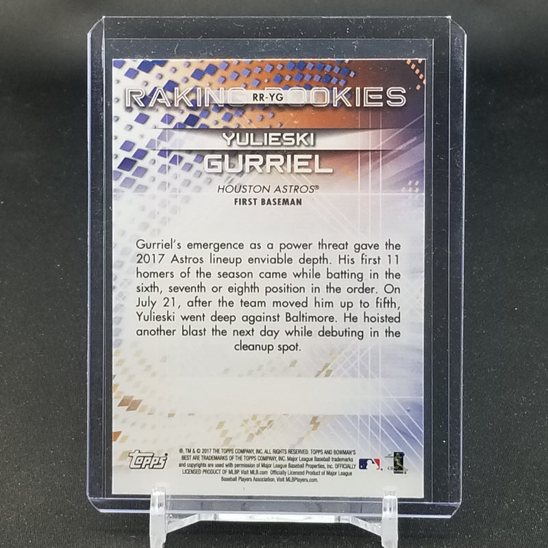 2017 TOPPS BOWMANS BEST - RAKING ROOKIES - Y. GURRIEL -
