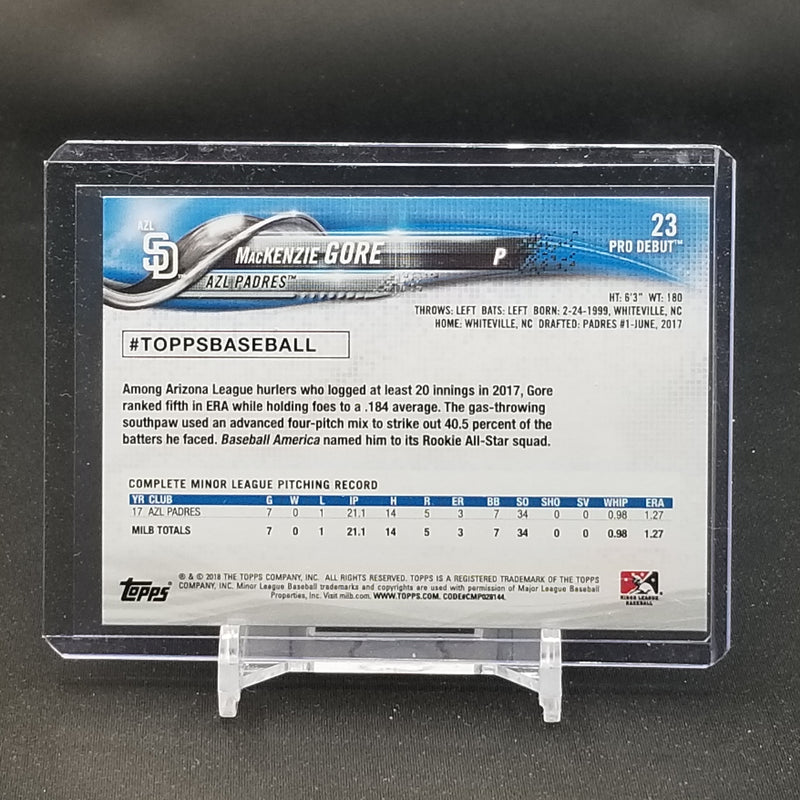 2018 TOPPS PRO DEBUT - M. GORE -