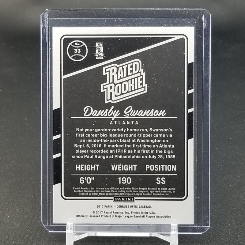 2017 PANINI DONRUSS OPTIC - RATED ROOKIE - D. SWANSON -