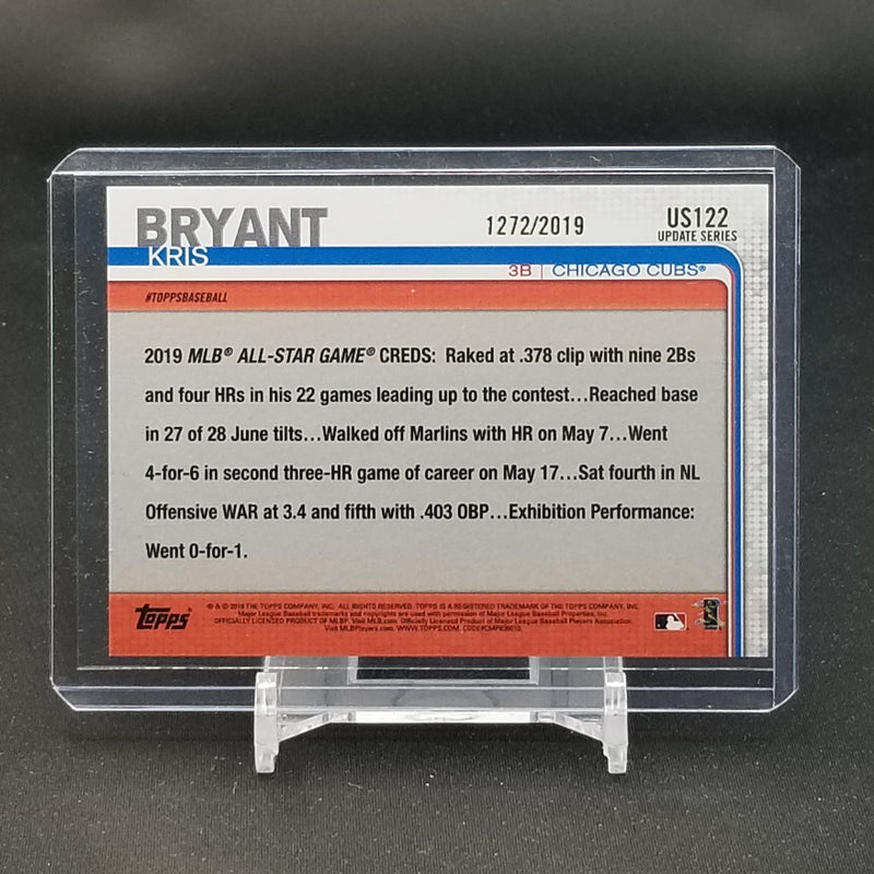 2019 TOPPS UPDATE SERIES - ALL-STAR GOLD - K. BRYANT - #US122 - #'D/2019