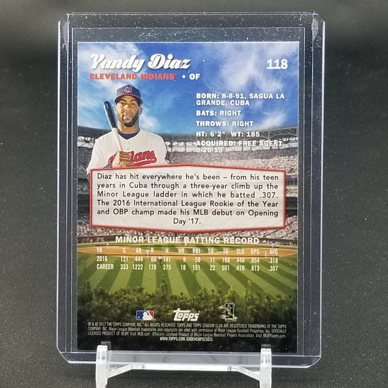 2017 TOPPS STADIUM CLUB - Y. DIAZ -
