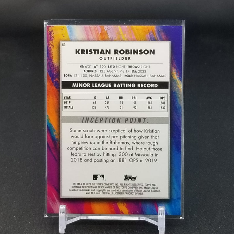 2021 TOPPS BOWMAN INCEPTION - K. ROBINSON -