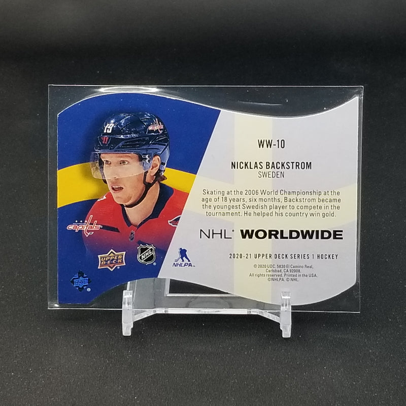 2020 UPPER DECK SERIES ONE - NHL WORLDWIDE - DIE CUT - N. BACKSTROM -