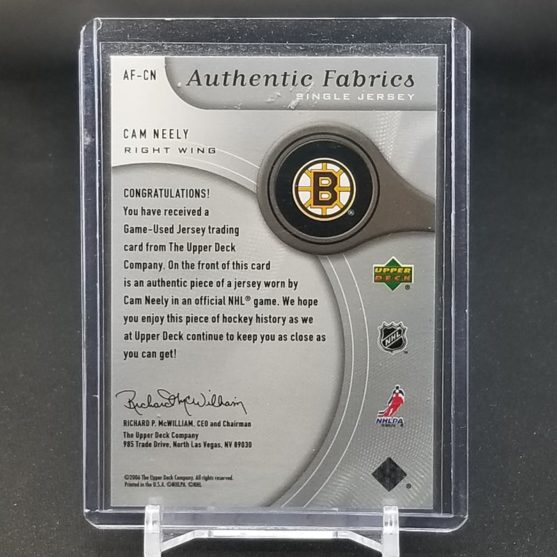 2006 UPPER DECK SP GAME USED - AUTHENTIC FABRICS - C. NEELY -