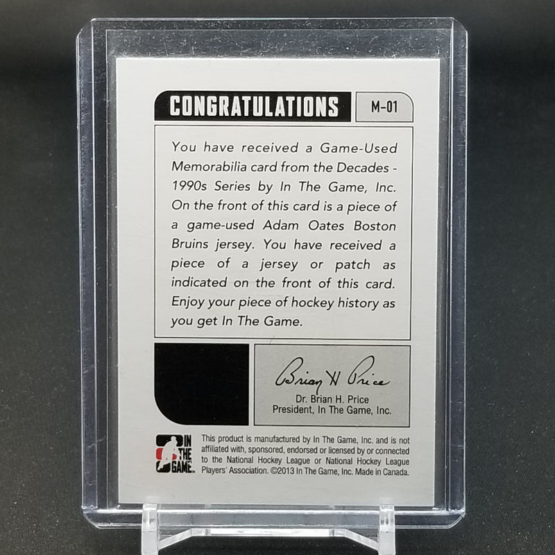 2013 IN THE GAME - GAME-USED JERSEY - A. OATES -