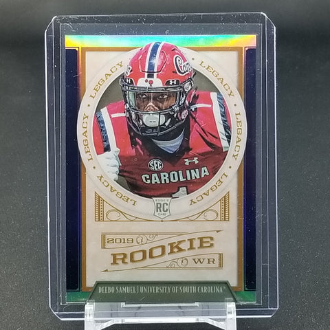 2019 PANINI LEGACY DRAFT - BLUE PRIZM - D. SAMUEL - #156 - #'D/50 - RC