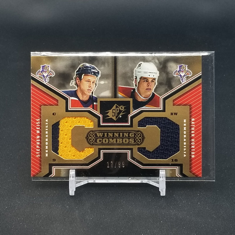 2005 UPPER DECK SPX - WINNING COMBOS - S. WEISS / N. HORTON - #WC-WH - #'D/99 - DUAL RELIC