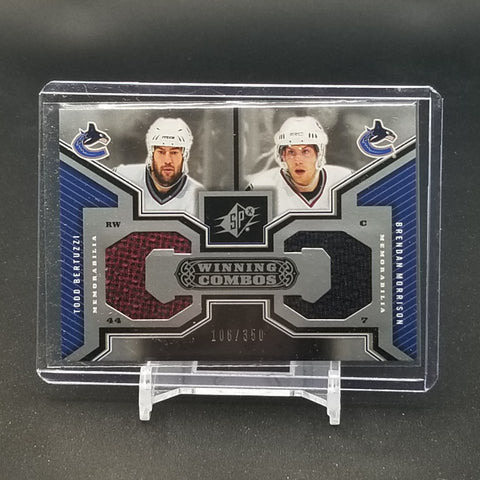 2005 UPPER DECK SPX - WINNING COMBOS - T. BERTUZZI / B. MORRISON - #WC-BM - #'D/350 - DUAL RELIC